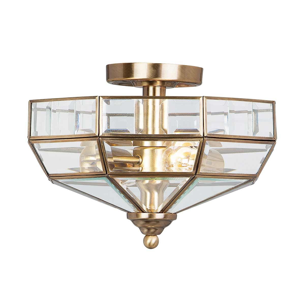 Vintage Elegance Antique Brass Ceiling Fixture