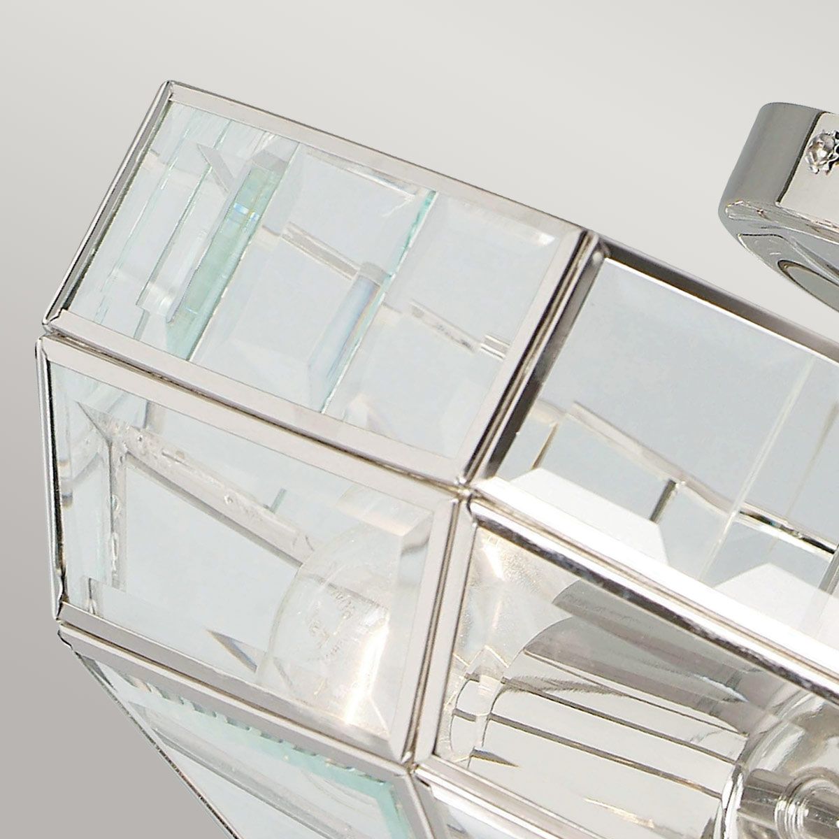 Old Park Semi-Flush Light in Polished Nickel Finish