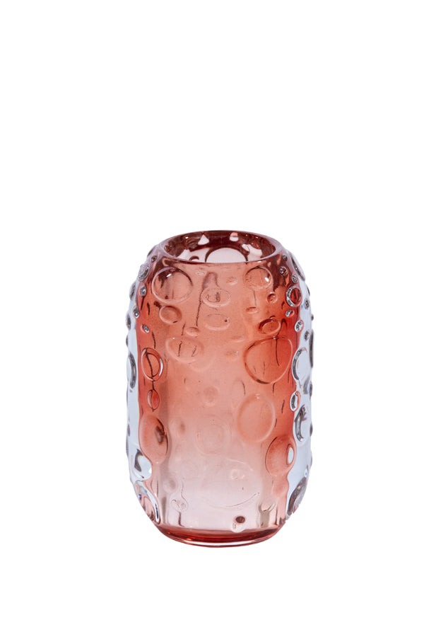 Pink Finley Glass Tealight Holder Ø8x13 cm