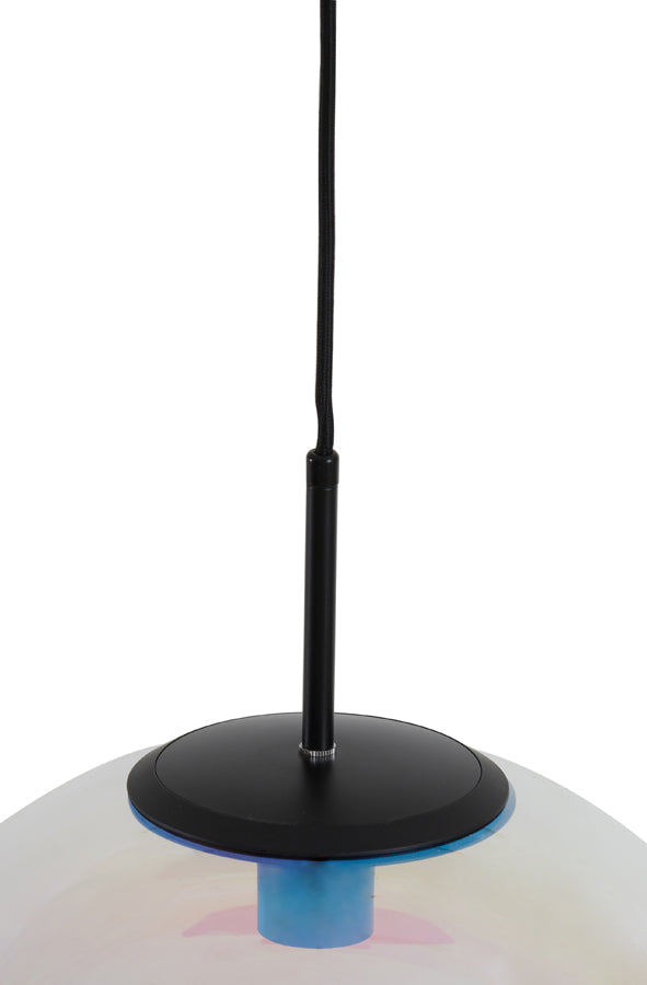 Medina Glass Rainbow Hanging Lamp Ø48 cm with Black Accents
