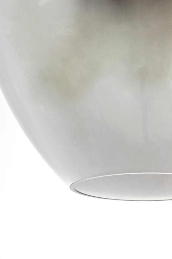 Elegant Mayson Chandelier 10-Light - Smoked Glass & Matte Black, 120x60x110 cm