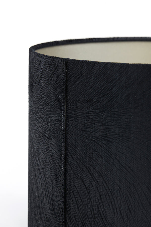 Elegant Black Lubis Cylindrical Lamp Shade (20-20-15 cm)