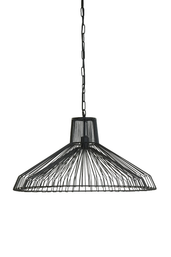 Elegant Matt Black Pendant Light Ø65x37 cm - Kasper Collection