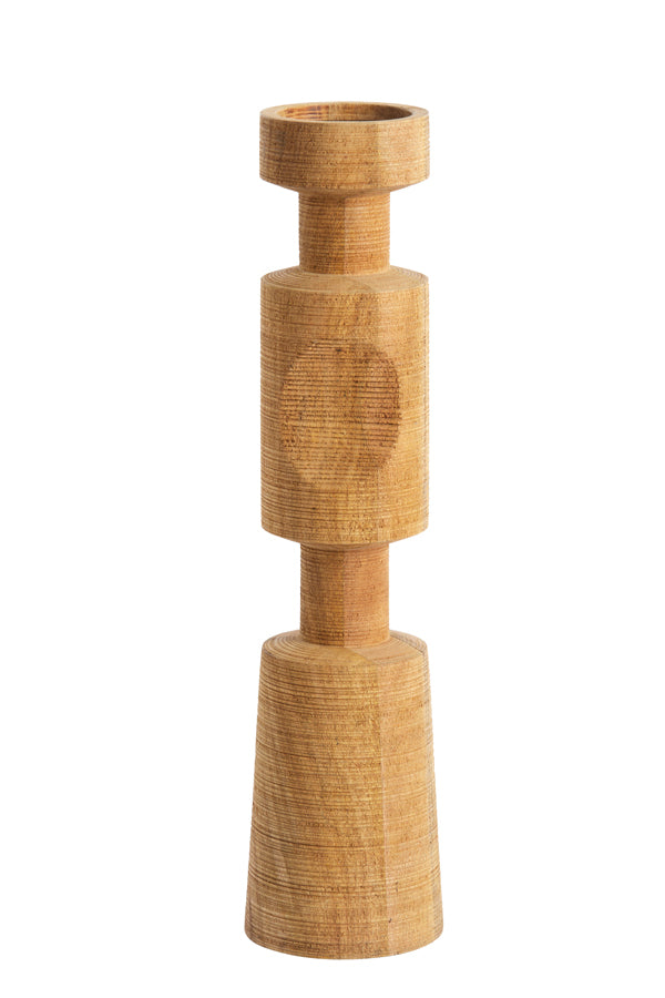Rustic Wooden Candle Stand 50.5cm Natural Finish