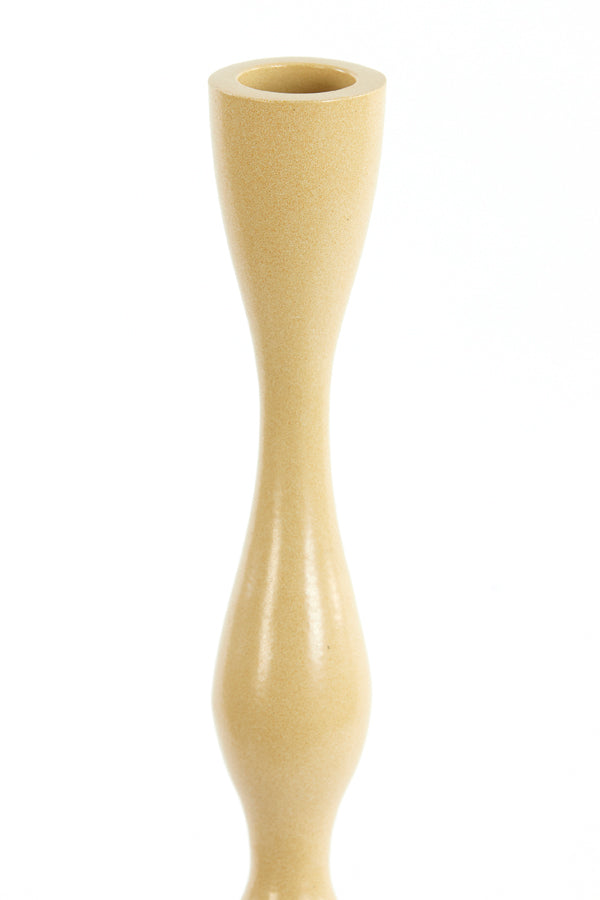 Tall Shiny Light Yellow Candle Holder Ø10x60 cm Paluno