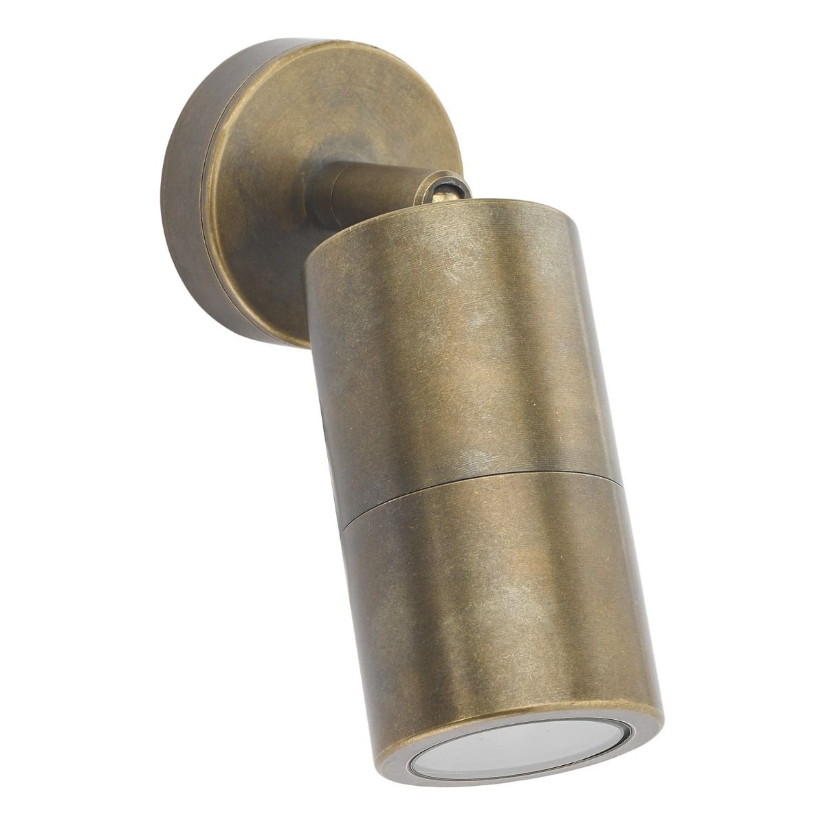 Ortega Outdoor Single Spotlight Natural Brass IP65