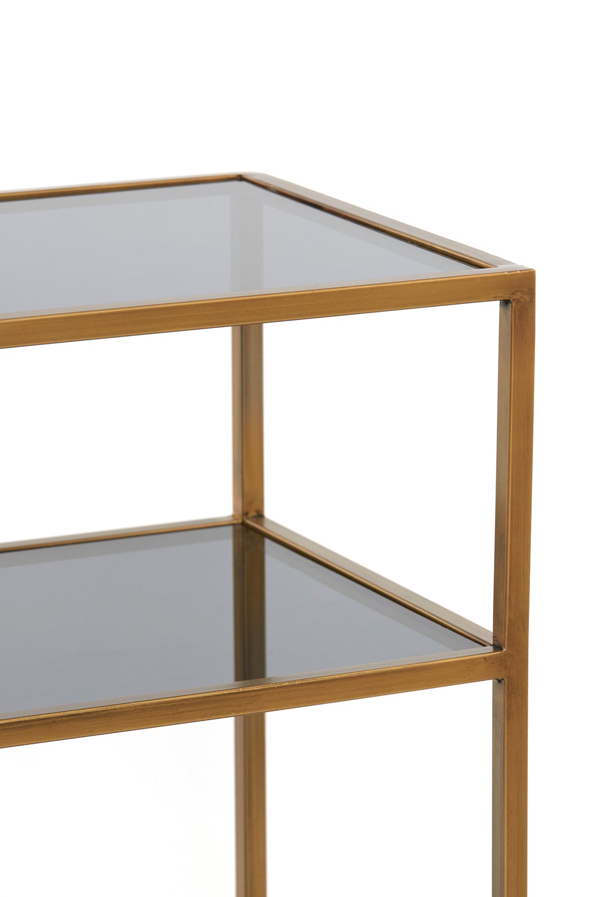 Smoky Glass & Antique Bronze Console 140x35x80 cm - Aino Collection