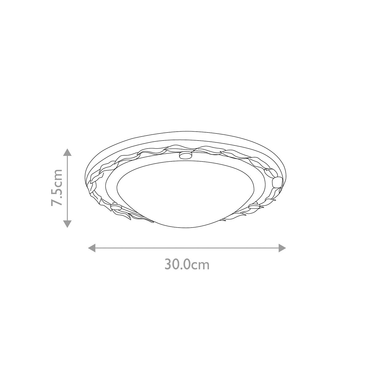 Elegant Olivia Flush Mount Light in Black and Gold