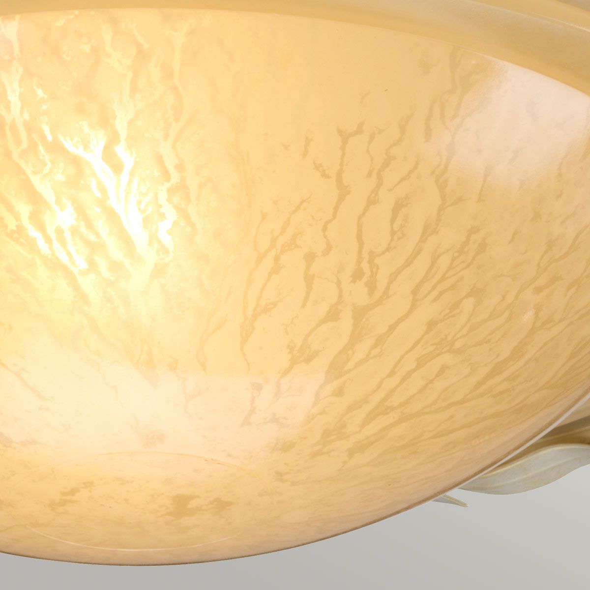 Olivia Ivory/Gold Elegance Flush Light