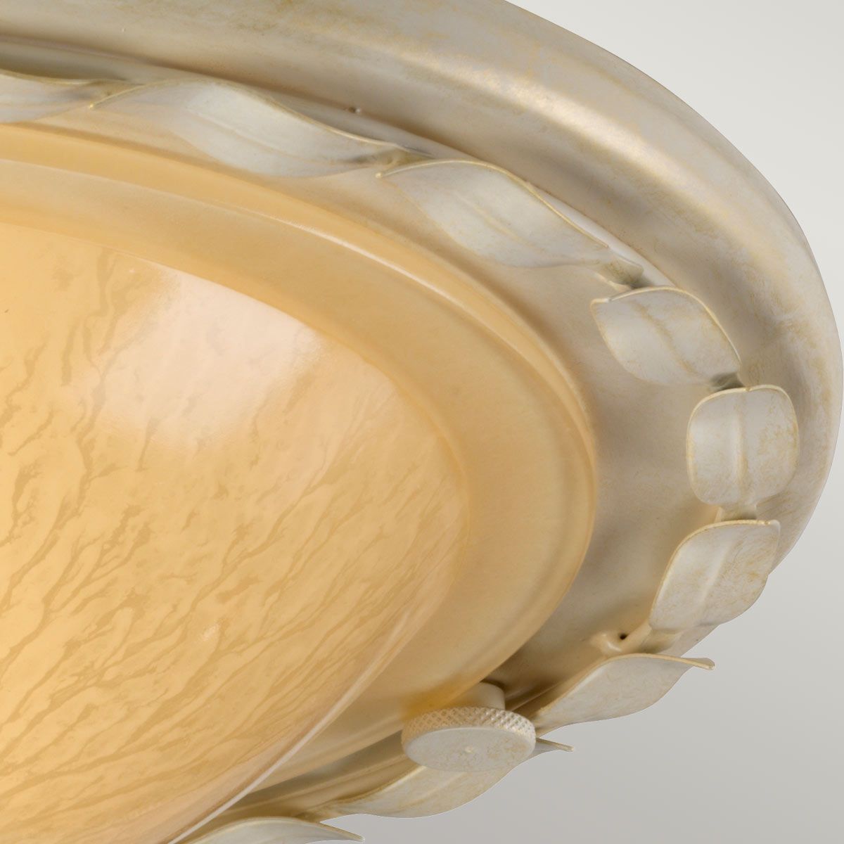 Olivia Ivory/Gold Elegance Flush Light