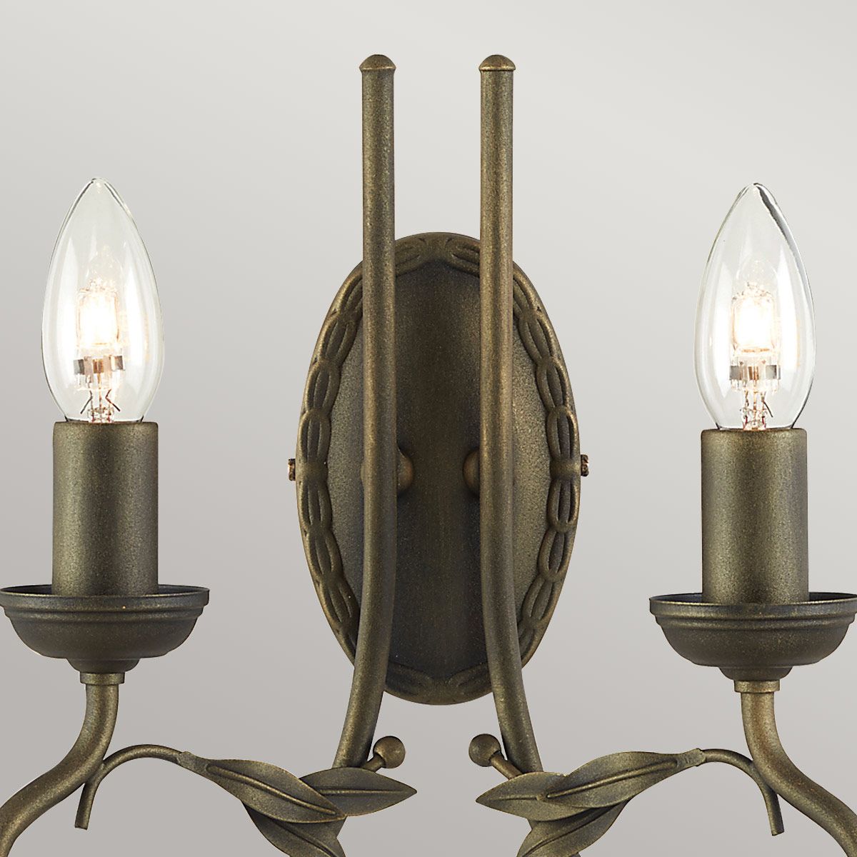 Olivia Dual Light Wall Sconce in Black and Gold