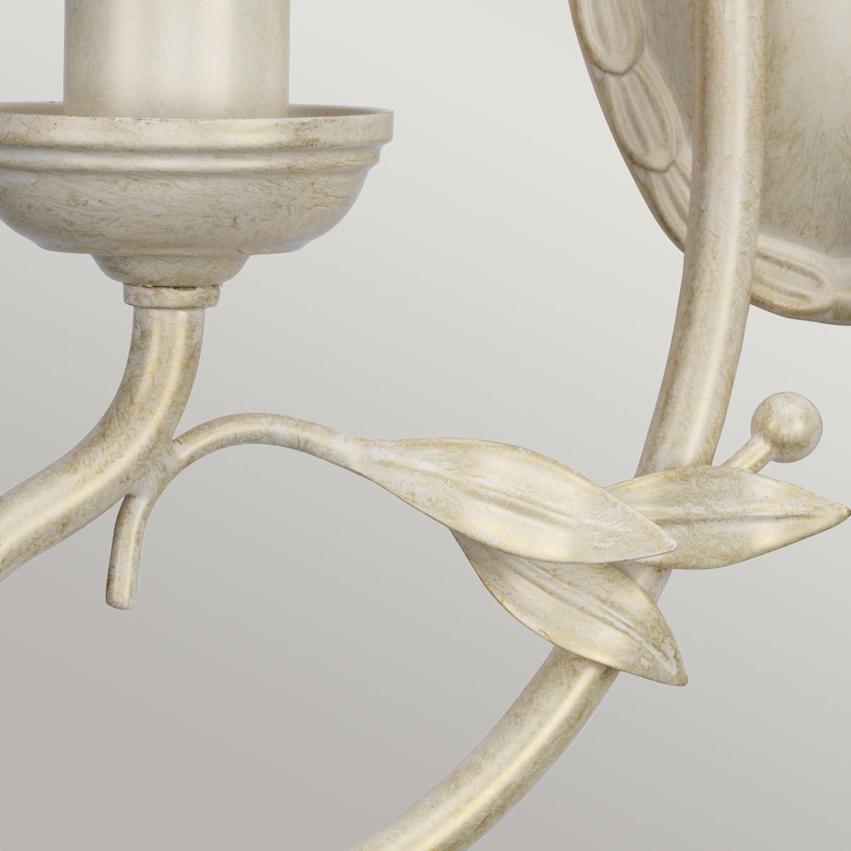 Olivia Dual-Light Wall Fixture in Ivory and Gold