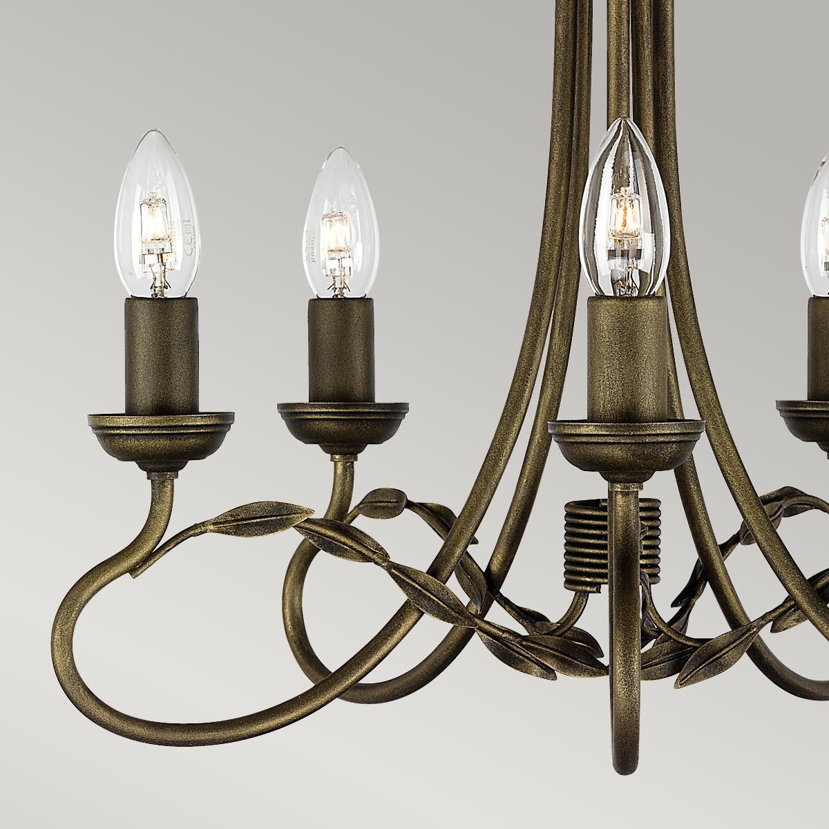 Olivia Elegance 5-Light Black and Gold Chandelier