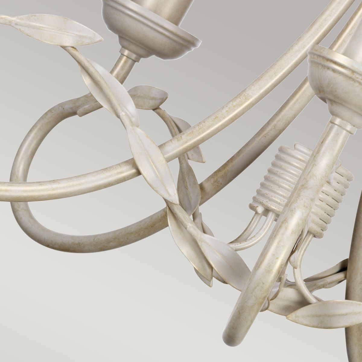 Ivory & Gold Elegance: Olivia 5-Light Chandelier