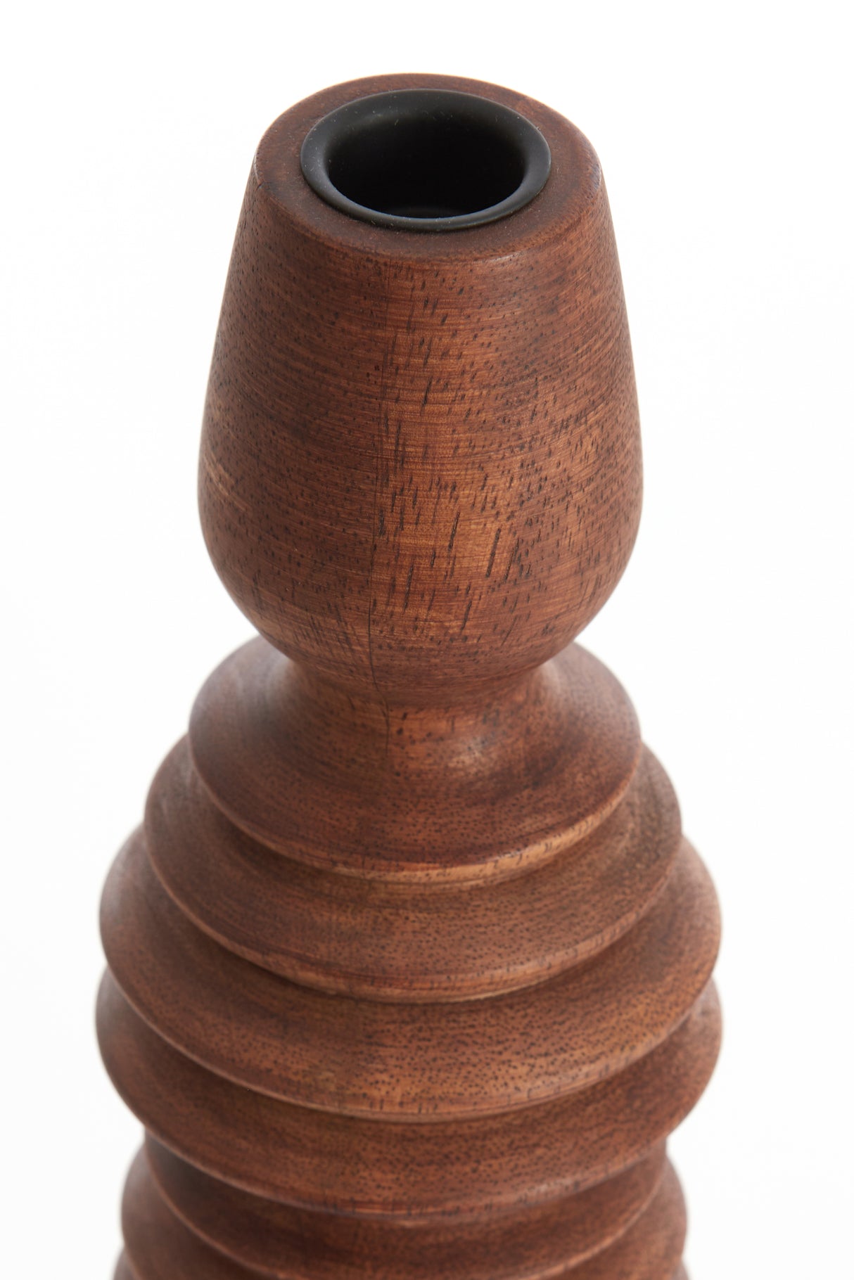 Rustic Russet Wooden Candle Holder - 36 cm