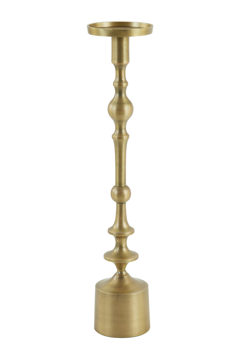 Tall Antique Bronze Candle Holder - Sheva Collection (Ø11x54 cm)