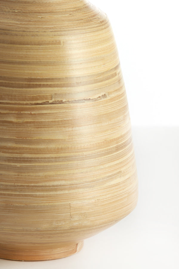 Elegant Tulua Bamboo Vase Ø22x40 cm in Natural Finish