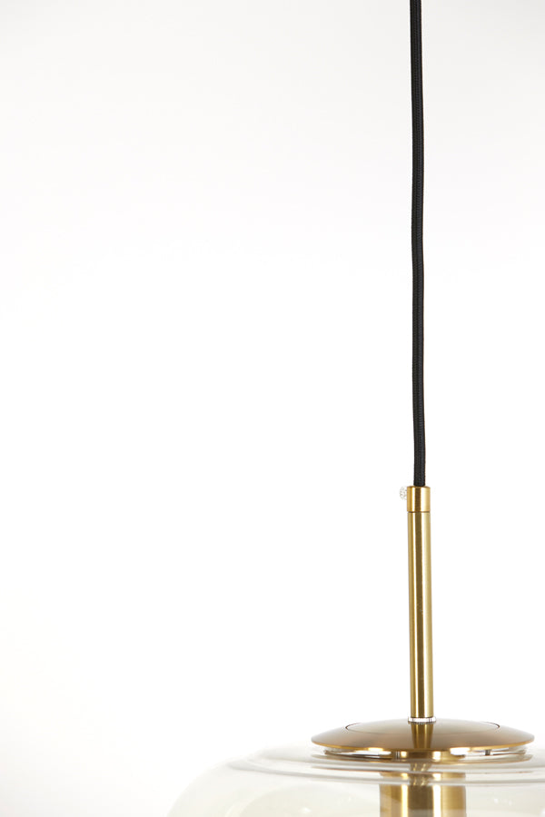 Elegance in Light: Misty Amber and Gold Hanging Lamp (Ø30x37 cm)