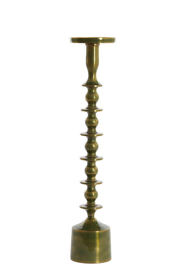 Elegant Merako Green Gold Candle Holder - 54.5 cm