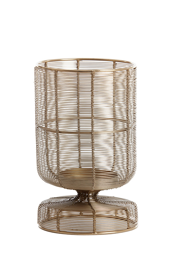 Glistening Gold Tealight Holder Ø15x25 cm Dioso Design