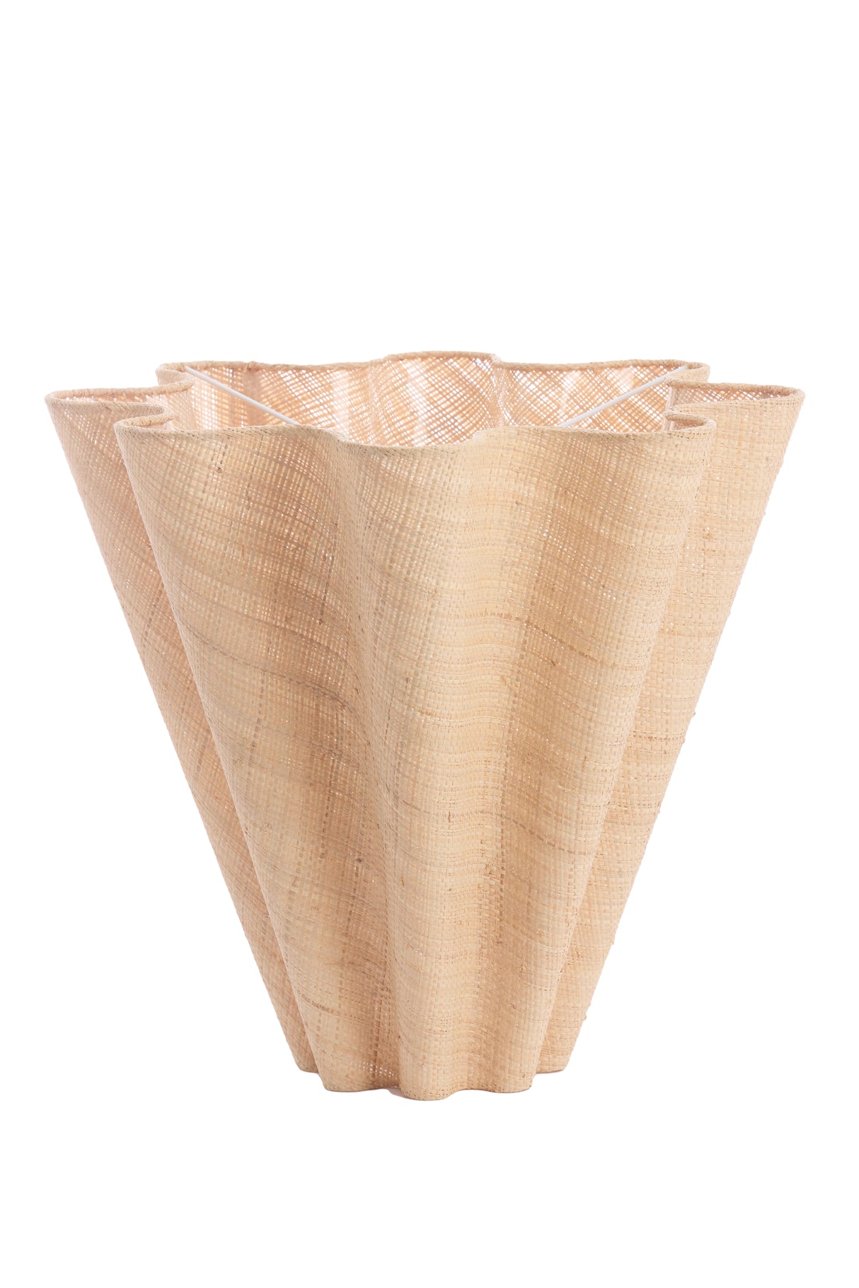 Round Wave Shade Ø40x36 cm in Bezaha Natural