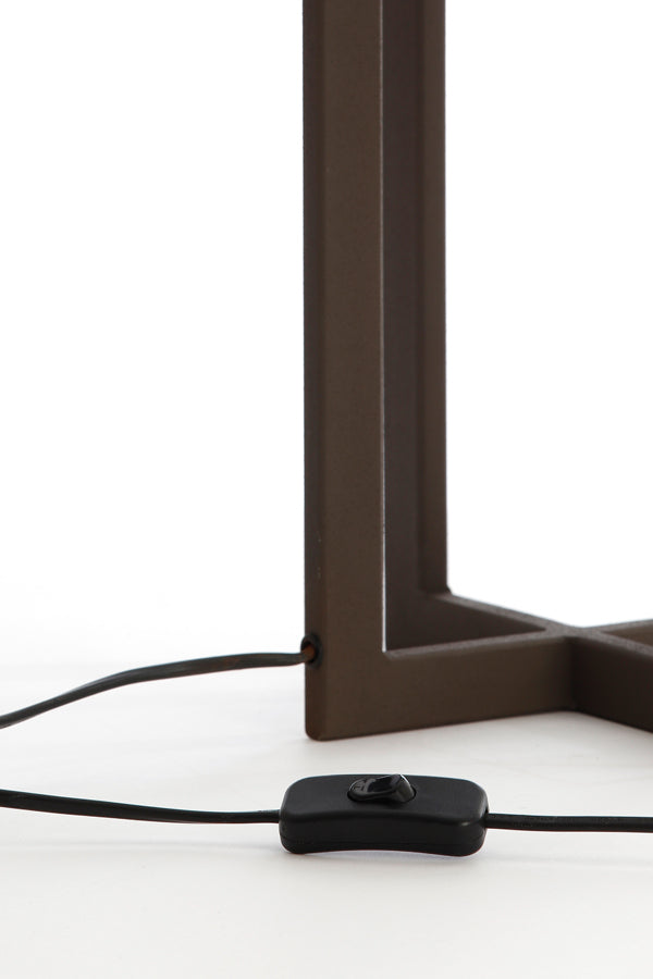 Rustic Brown Mace Lamp Stand 21x21x46 cm
