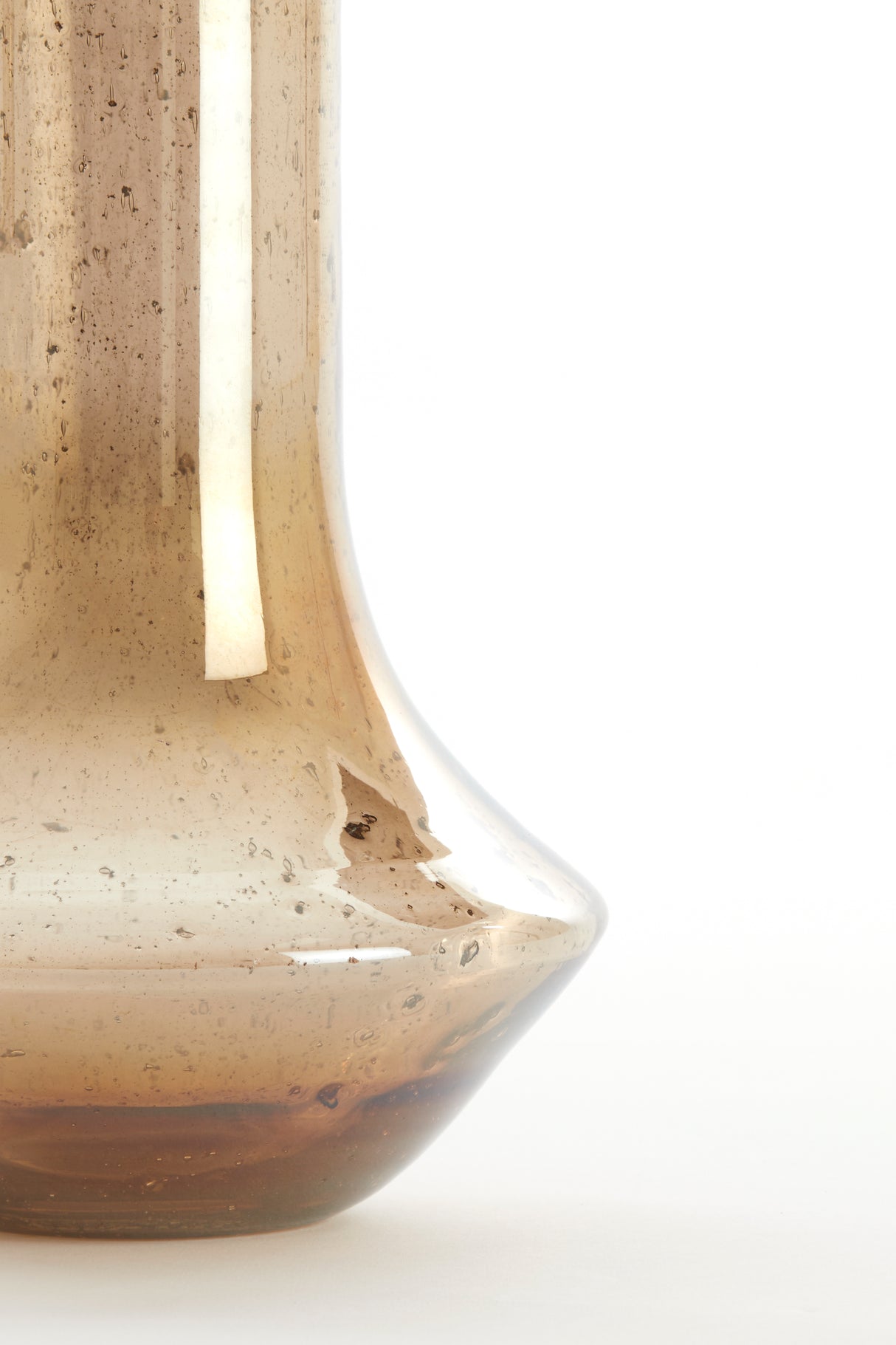 Amber Glass Vase with Stone Finish Ø18x27 cm Leanna Collection