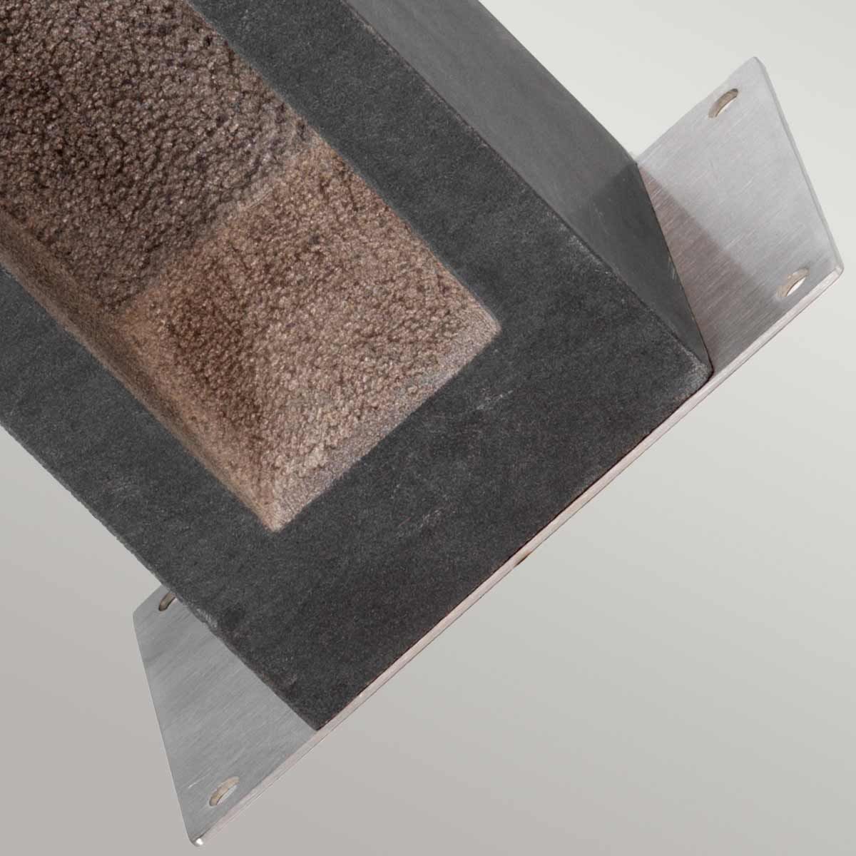 ParkstoneLED Modern Basalt Bollard with Stainless Steel Accents