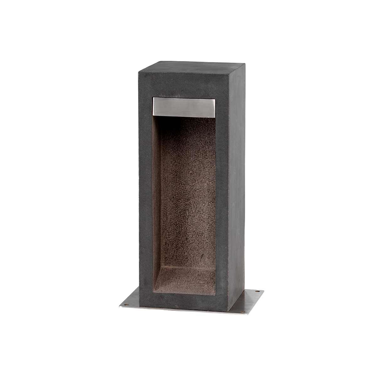Modern Basalt and Stainless Steel LED Bollard