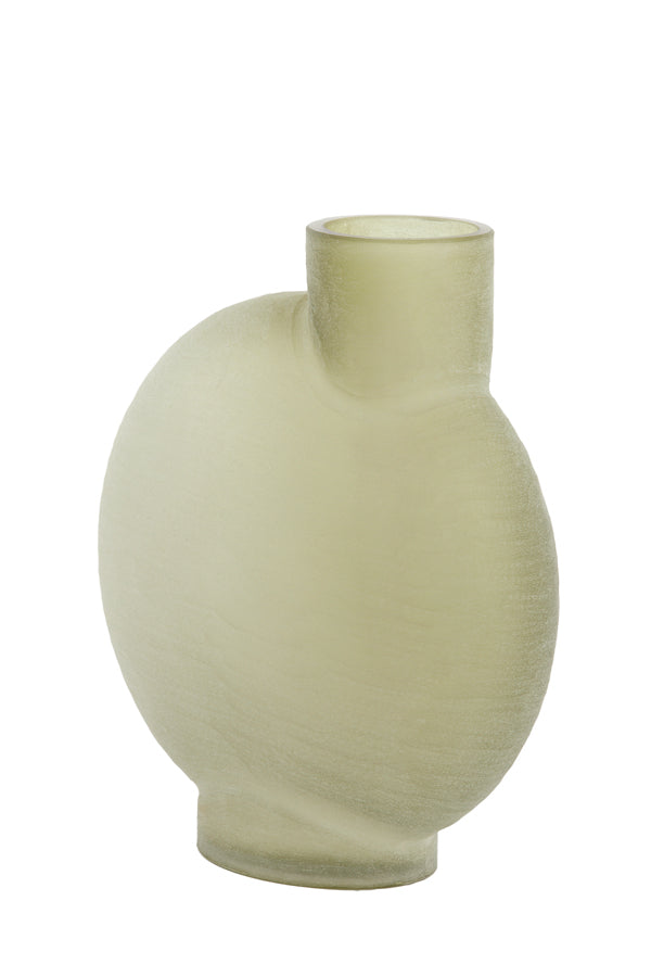 Olive Green Torna Glass Vase - 33x16.5x36.5 cm