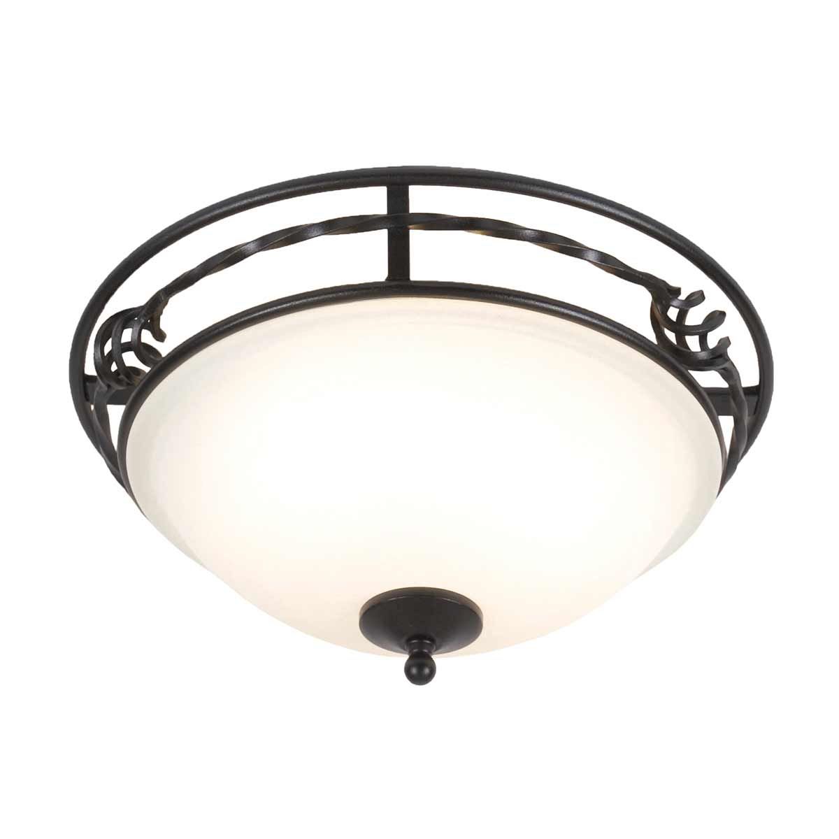 Pembroke Collection: Elegant Black Flush Ceiling Bowl Light