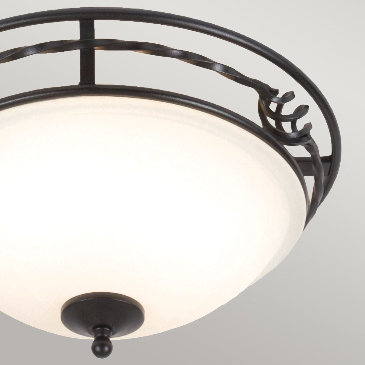 Pembroke Collection: Elegant Black Flush Ceiling Bowl Light