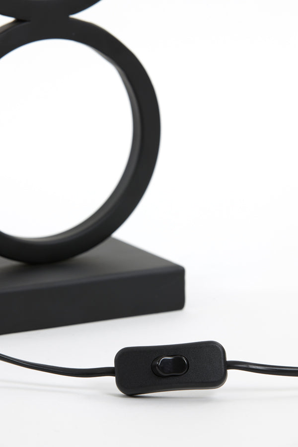 Elegant Stelios Matte Black Lamp Base 15x10x36 cm
