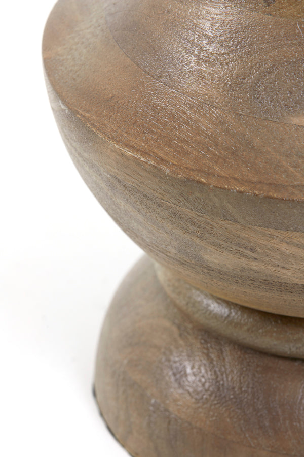 Elegant Wood Tone Floor Lamp - 130cm Matt Brown Finish