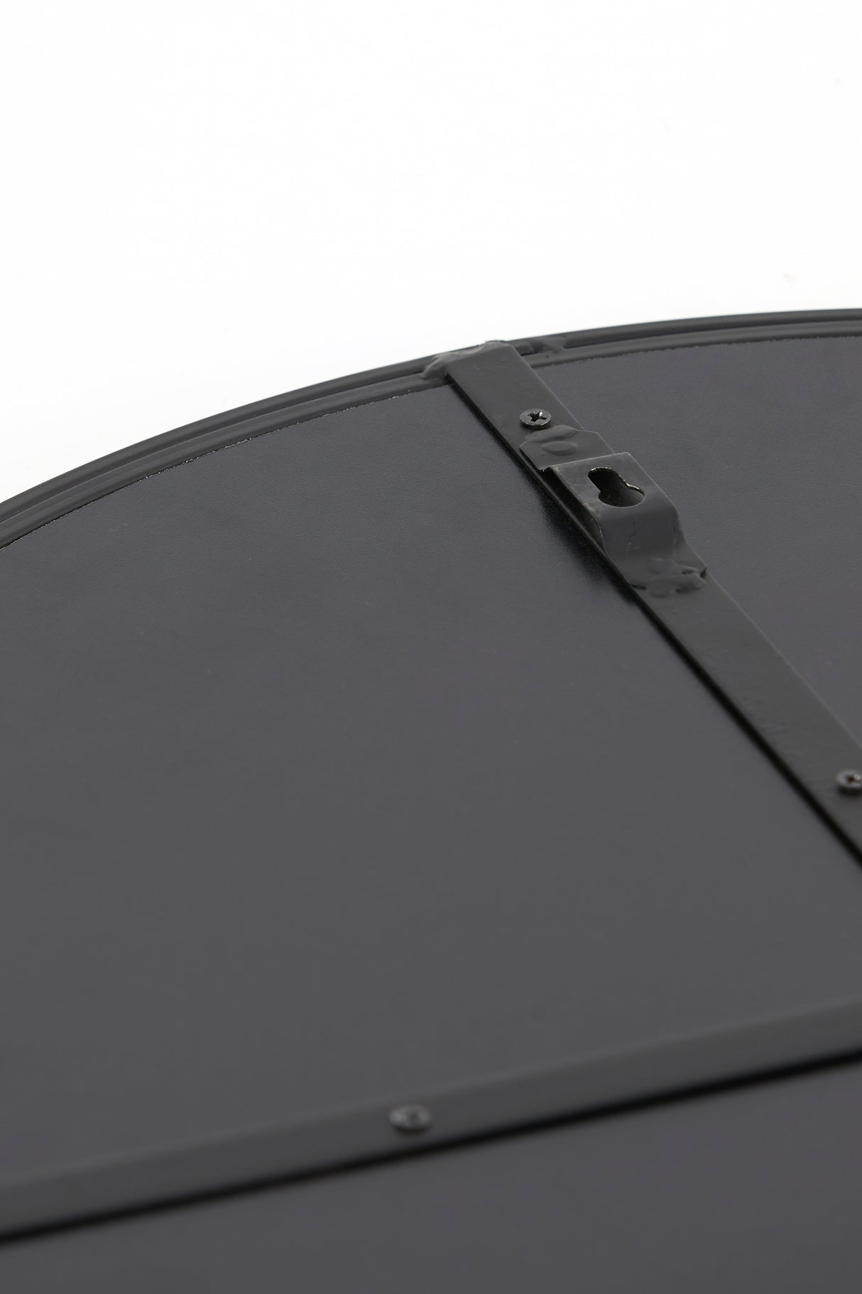 50 cm Round Smoked Glass Mirror with Black Frame