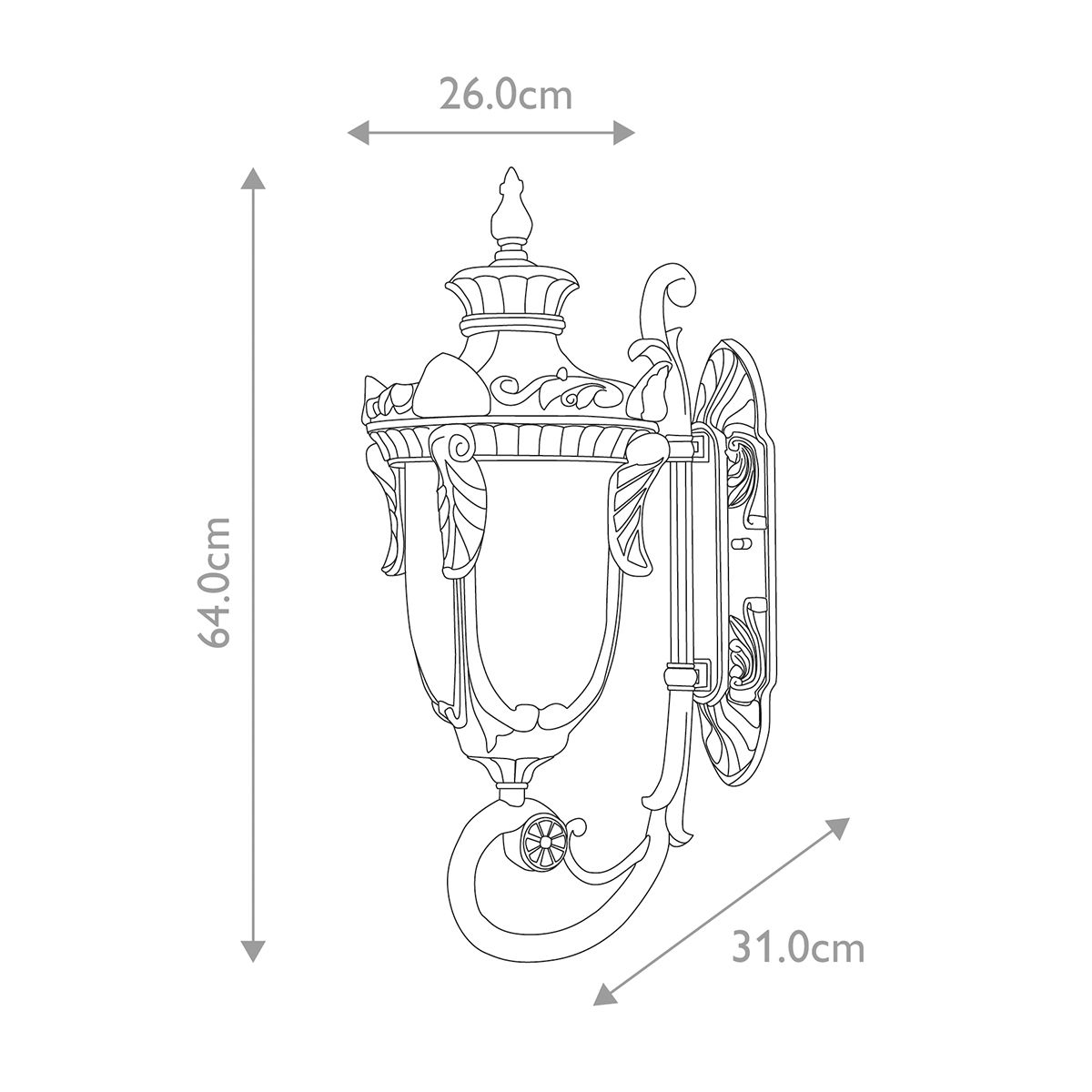 Philadelphia Grand Vintage Wall Lantern