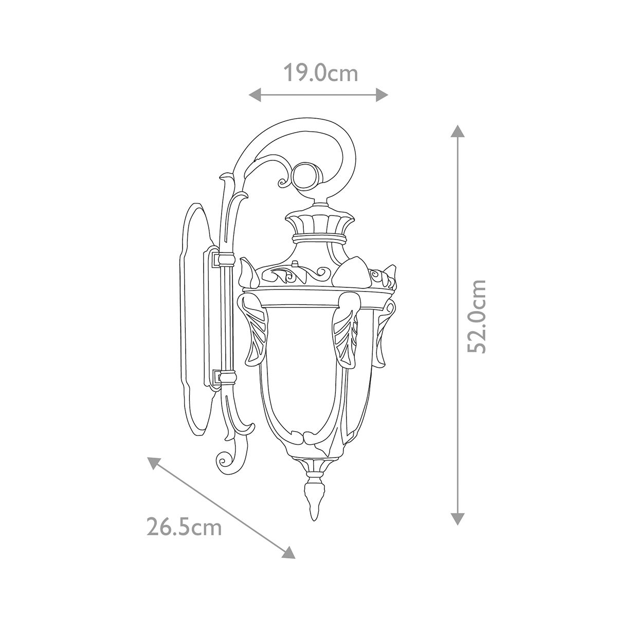 Medium Philadelphia Wall Lantern in Old Bronze Finish
