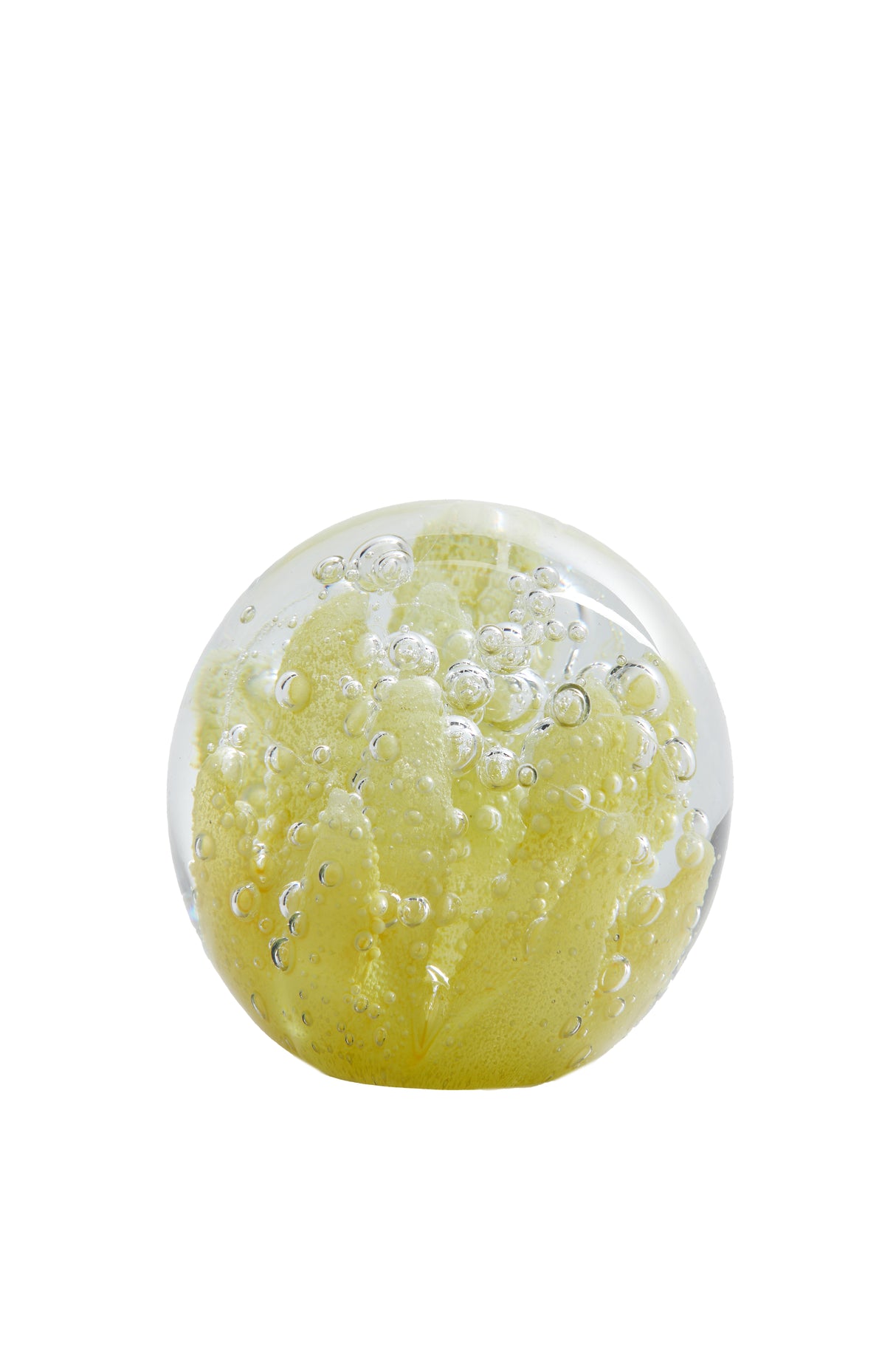 Coral Sphere Glass Ornament in Radiant Yellow Ø10x10 cm