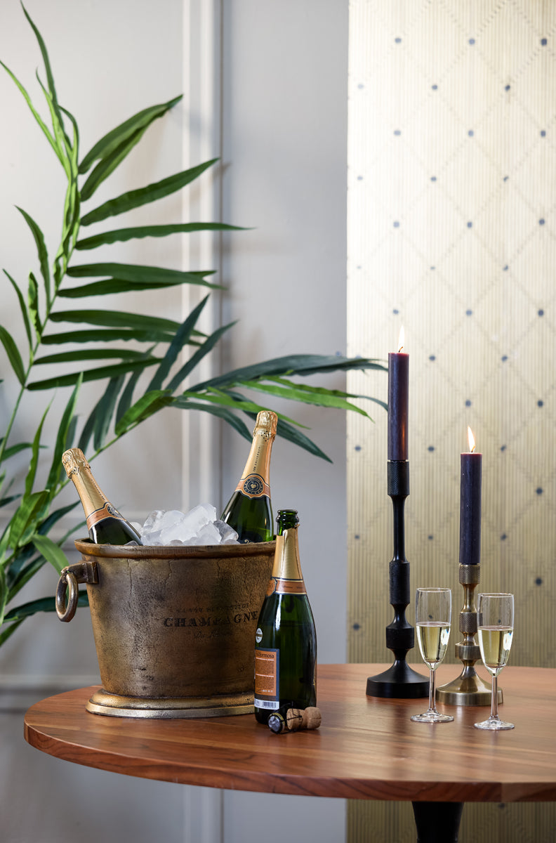 Vintage Bronze Crystal Champagne Chiller 39x25x25cm
