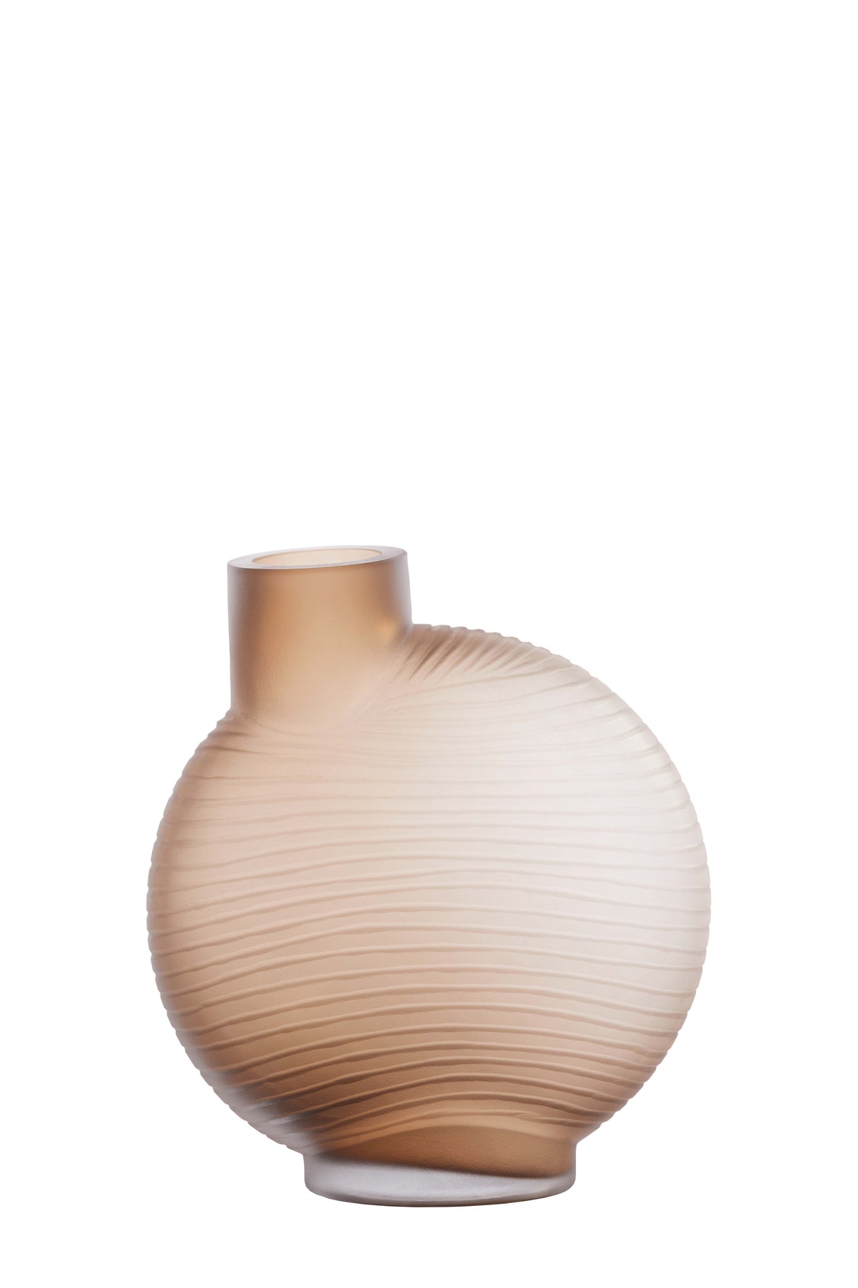 Elegant Amber Glass Vase - 25x13x27.5 cm