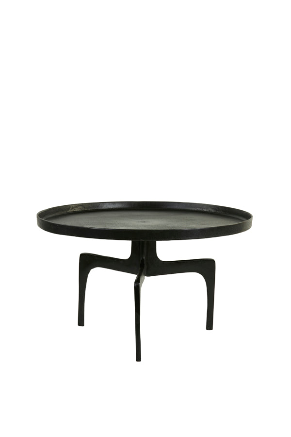 Rustic Elegance: Set of Two Dark Bronze Coffee Tables (Ø64x39 & Ø75x44 cm)