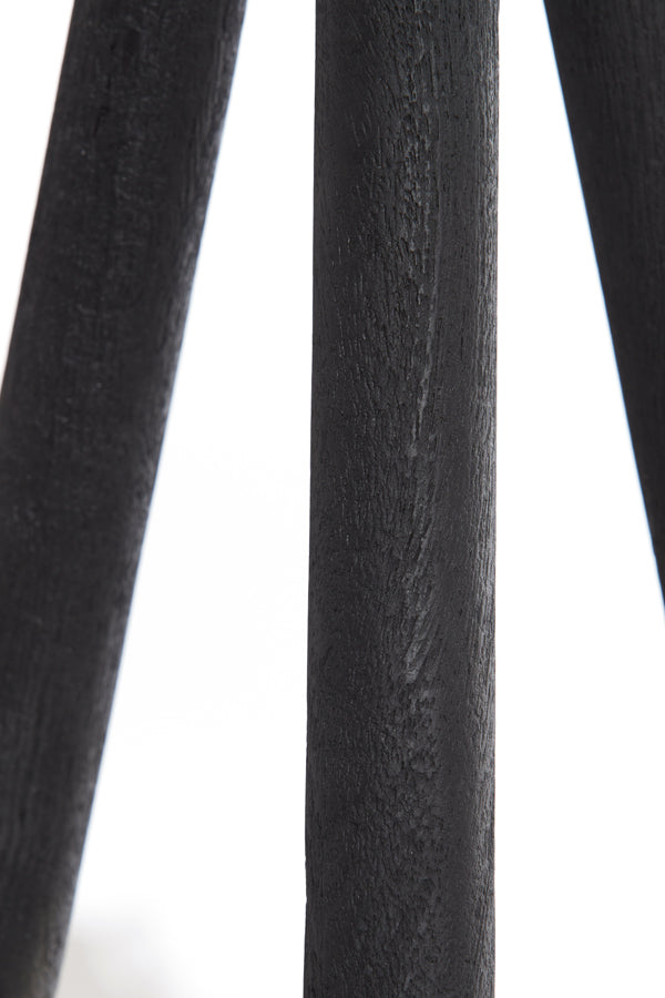 Stylish Tripod Floor Lamp 52x52x122 cm - Ilias Black Wood Finish