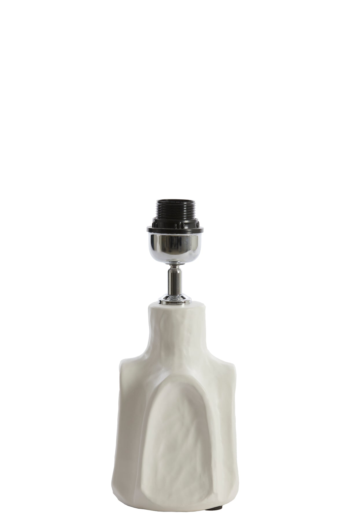 Ceramic Lamp Base, Matte Cream Finish, 20.5x37 cm