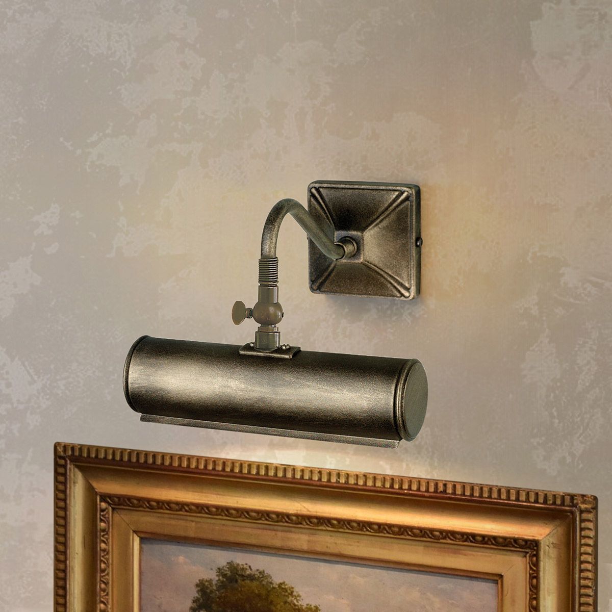 1-Light Small Black/Gold Iron Picture Lamp (190mm)