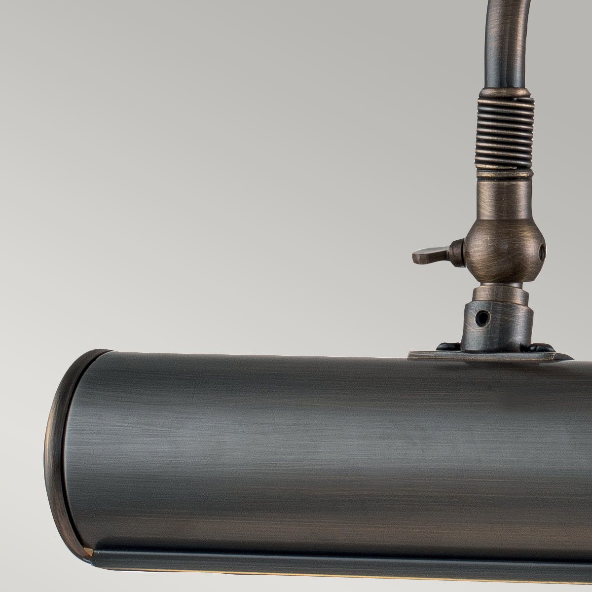 Sophisticated Compact Dark Bronze Wall-Mounted Picture Light, 19cm