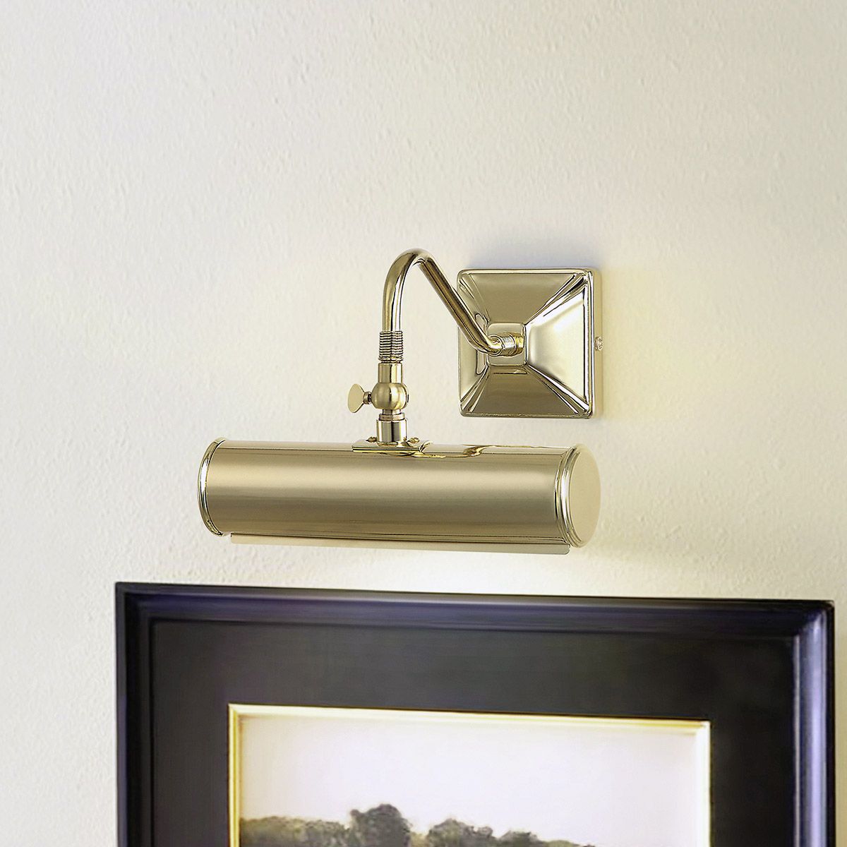 Refined Elegance 1-Light Small Polished Brass Picture Lamp (190mm)