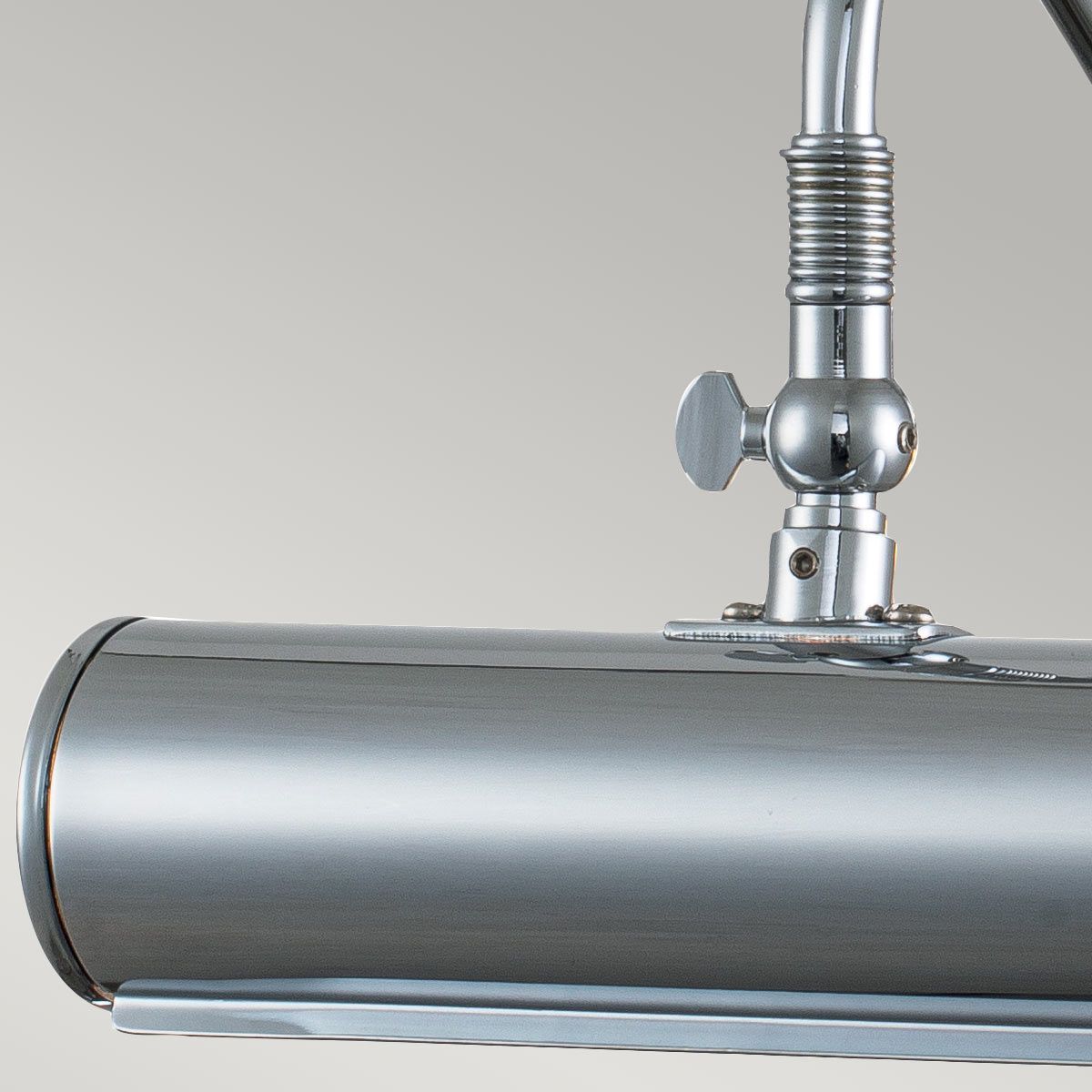 Sleek Polished Chrome Picture Light, 1 Light, Compact Design (190mm)