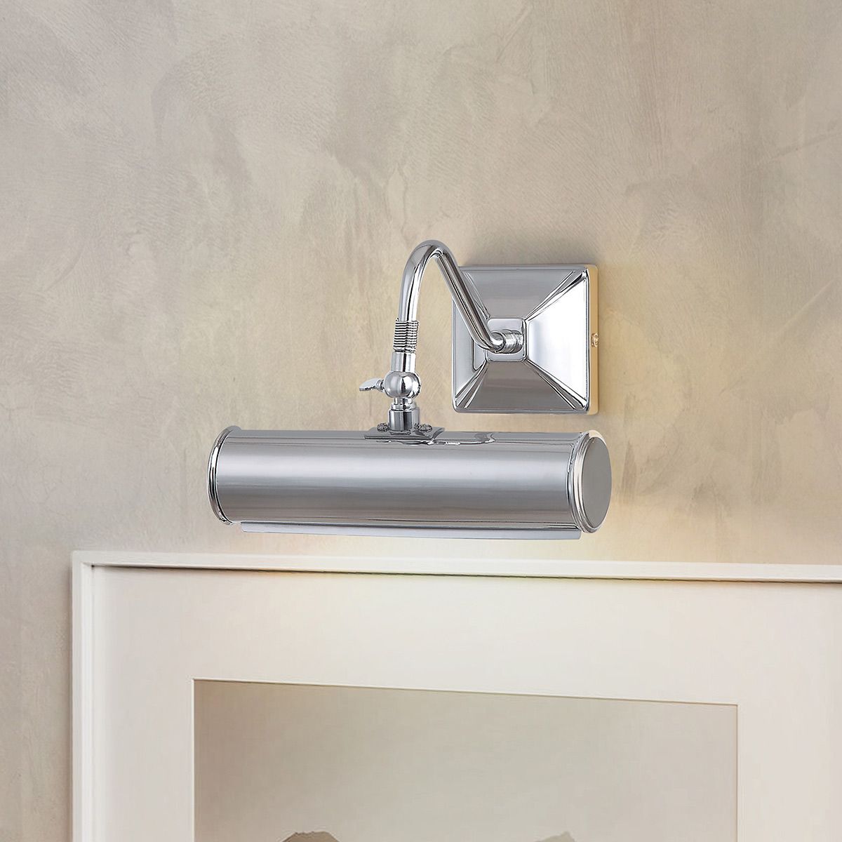 Sleek Polished Chrome Picture Light, 1 Light, Compact Design (190mm)