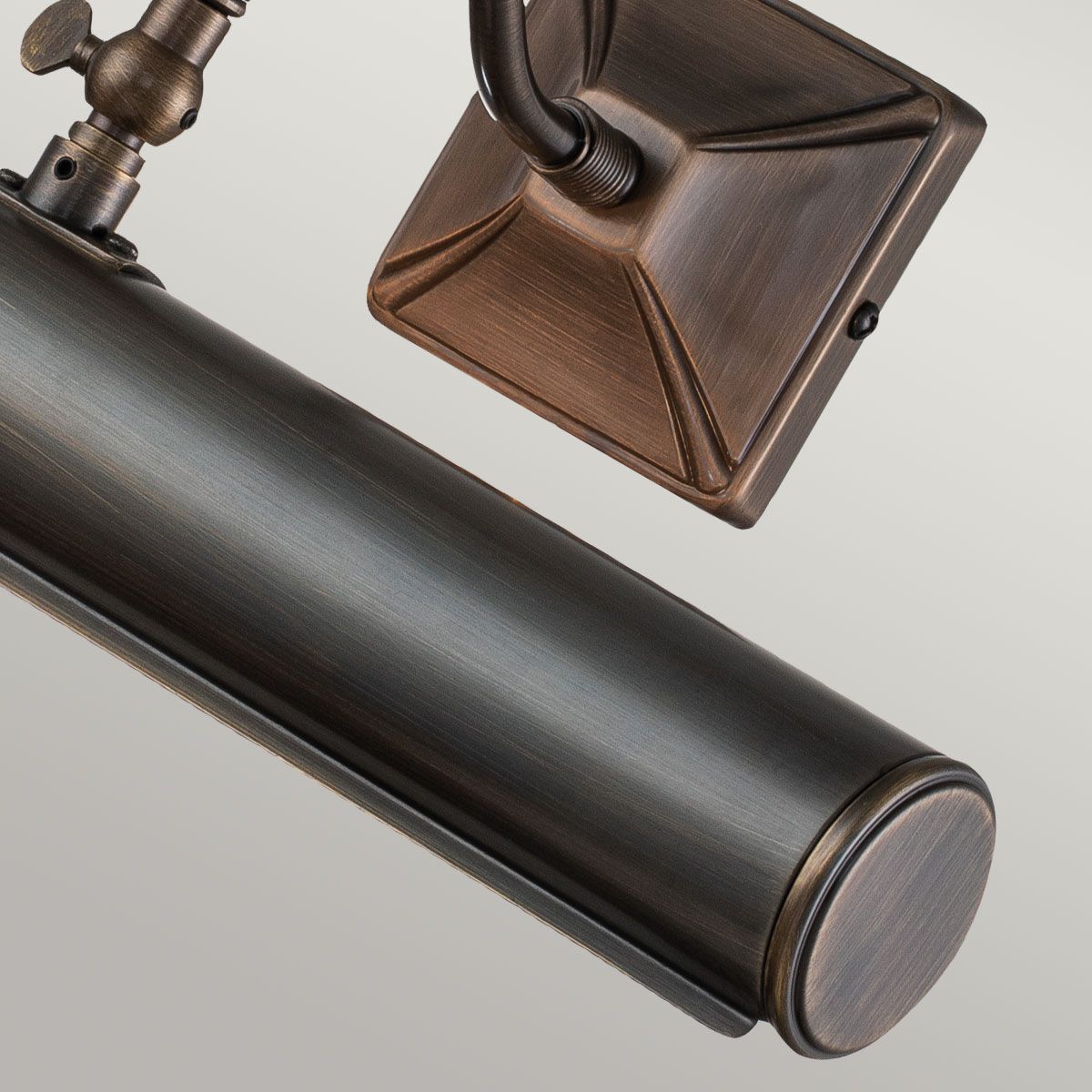 Elegant Dark Bronze Iron Picture Light, 40cm