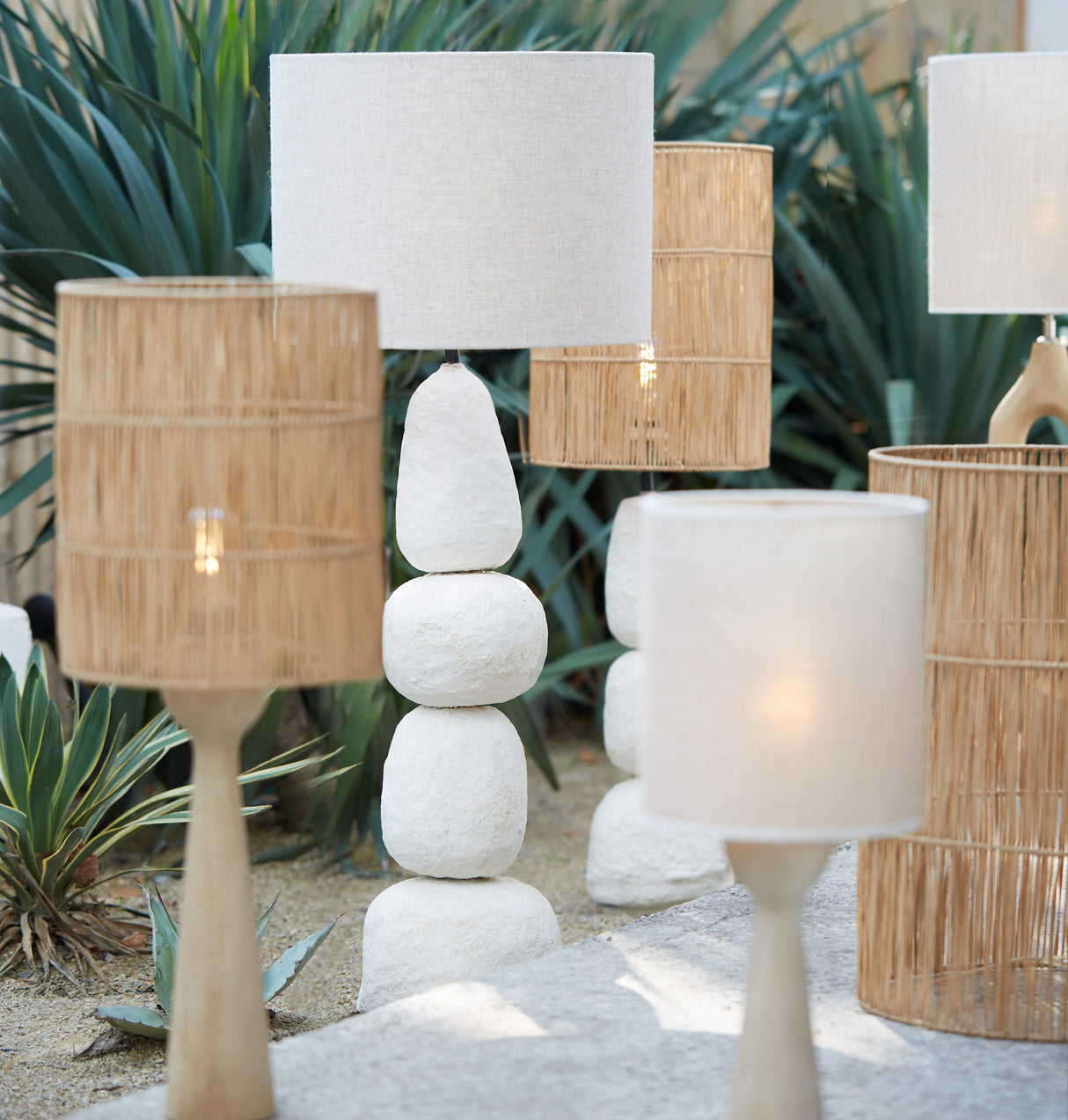 Elegant Cream Marree Lamp Base - 22x72 cm